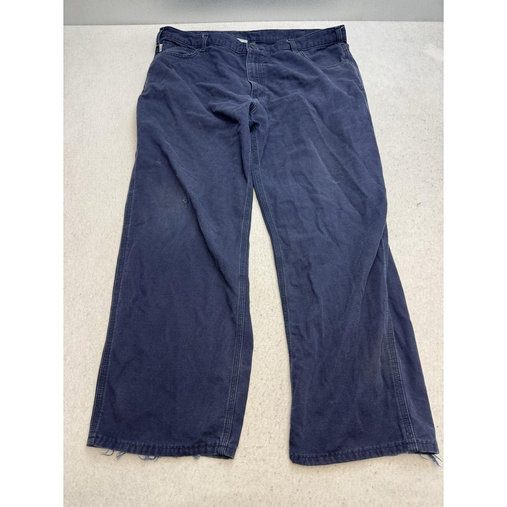Carhartt Pants Mens 42x30 Blue Carpenter FR Flame Resistant Workwear frb159 dny‎